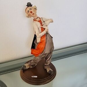 Vintage Giuseppe Armani The Sad Clown Porcelain Capodimonte Signed